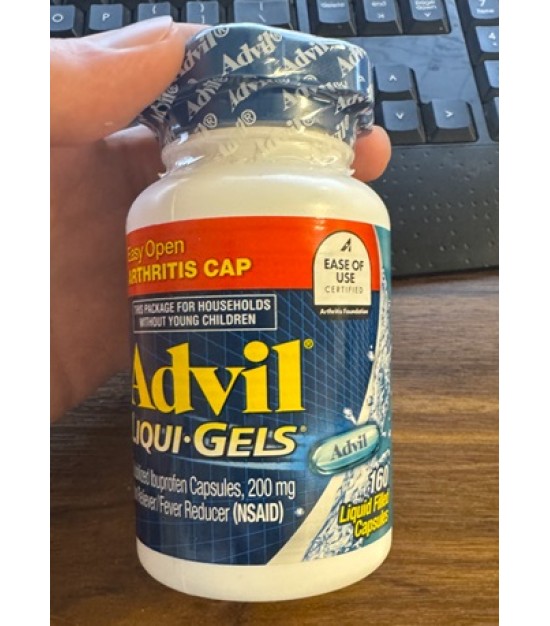 Advil 200Mg 160 Count Liqui-Gels Pain Relivers and Fever Reducer. 48000 Bottles. EXW New York 